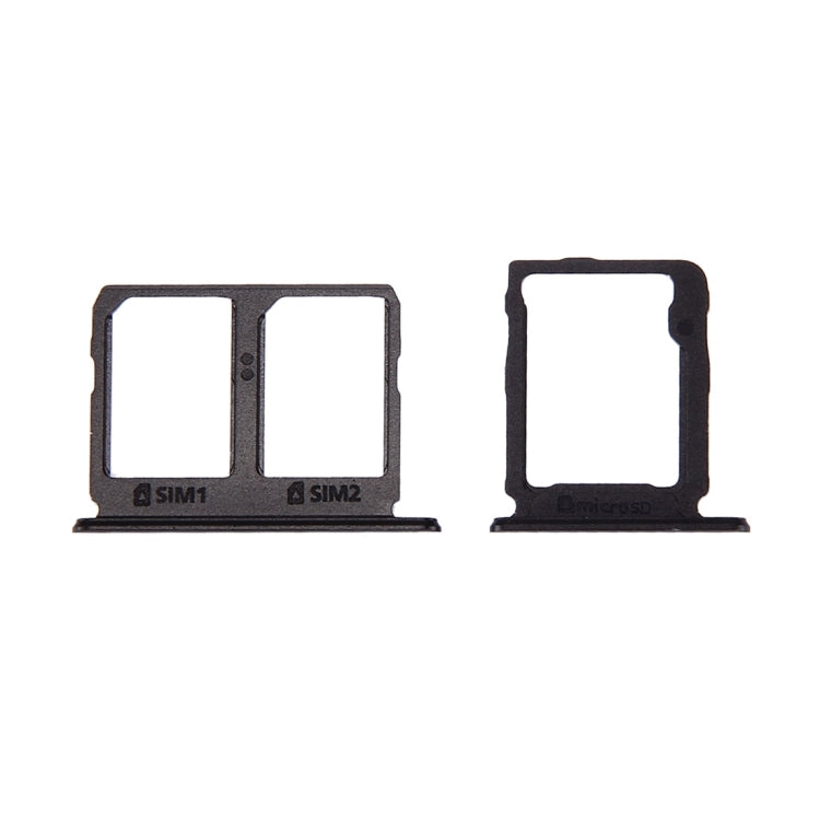 SIM Card Tray + Micro SD Card Tray for Galaxy C9 Pro / C9000(Black)