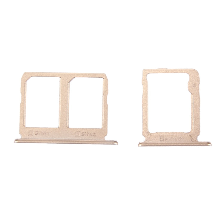 SIM Card Tray + Micro SD Card Tray for Galaxy C9 Pro / C9000(Gold)