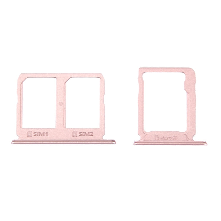 SIM Card Tray + Micro SD Card Tray for Galaxy C9 Pro / C9000(Rose Gold)