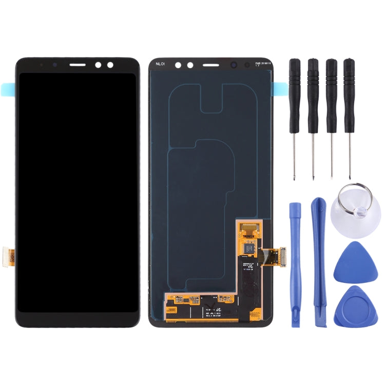 Original LCD Screen and Digitizer Full Assembly for Galaxy A8+ (2018) / A730(Black)