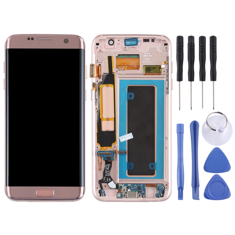 Rose Gold LCD Screen and Digitizer Assembly for Galaxy S7 Edge