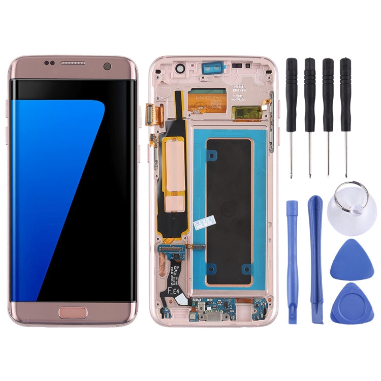Rose Gold LCD Screen and Digitizer Assembly for Galaxy S7 Edge