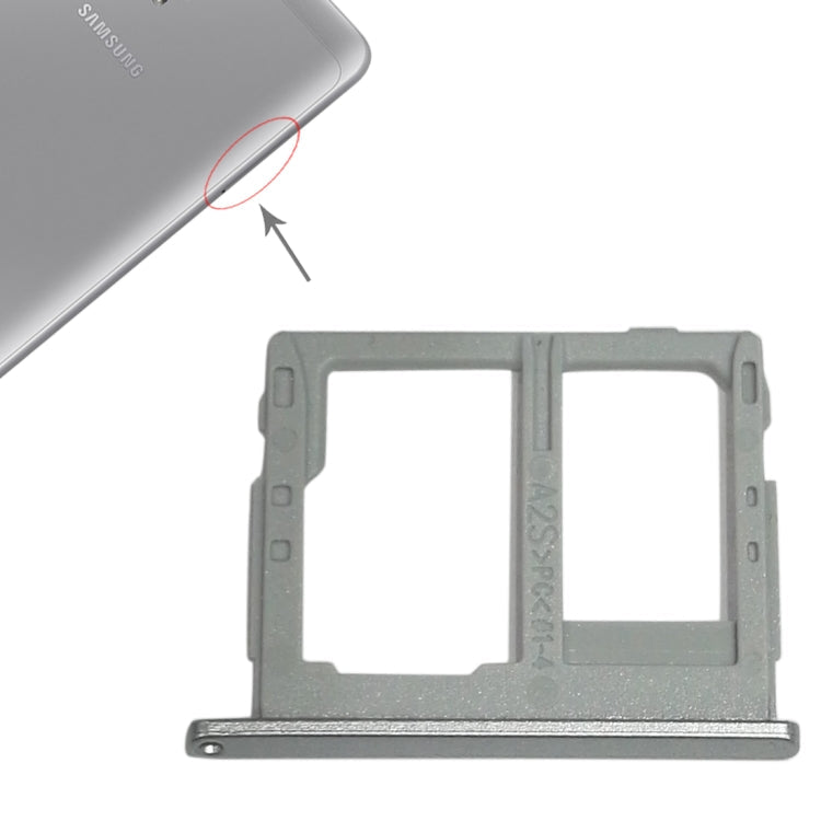 SIM Card Tray +  Micro SD Card Tray for Galaxy Tab A 8.0 / T380 / T385 (Grey)