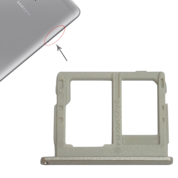 SIM Card Tray +  Micro SD Card Tray for Galaxy Tab A 8.0 / T380 / T385 (Gold)