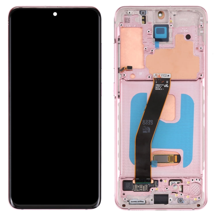 Samsung Galaxy S20 SM-G980 Pink Replacement Dynamic AMOLED LCD Screen and Digitizer Full Assembly with Frame