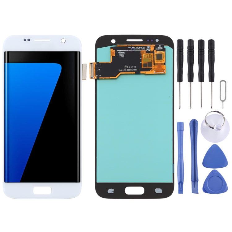 Samsung Galaxy S7 Silver OLED Material LCD Screen and Digitizer Full Assembly