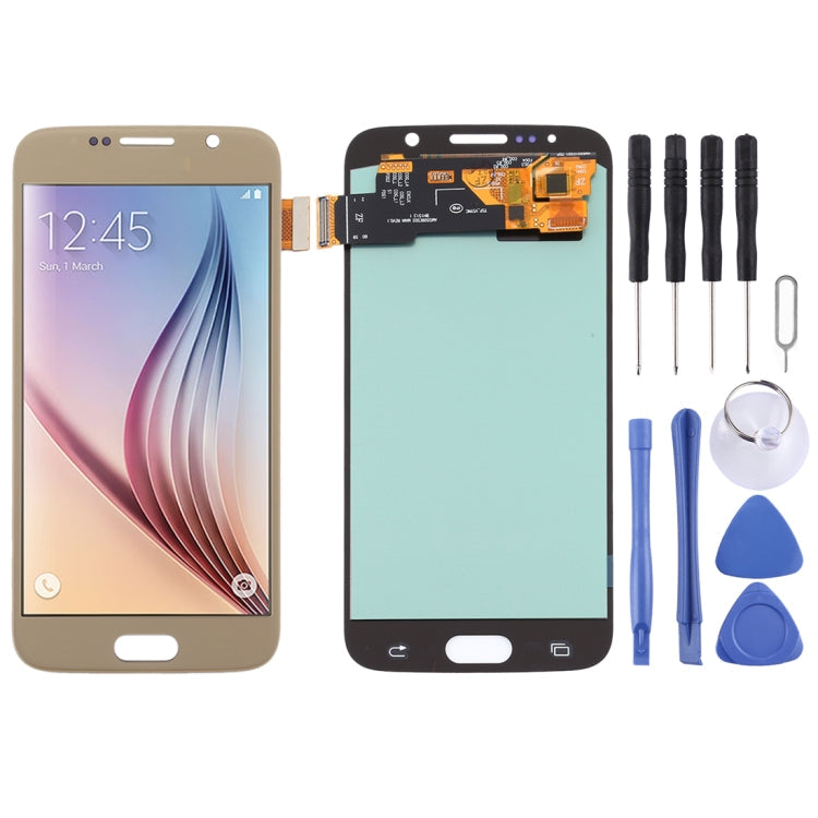 Samsung Galaxy S6 Gold OLED Material LCD Screen and Digitizer Full Assembly