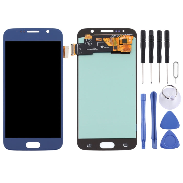 Full Assembly OLED Material LCD Screen and Digitizer for Samsung Galaxy S6 (Blue)