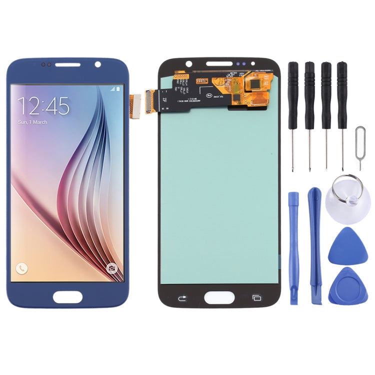 Full Assembly OLED Material LCD Screen and Digitizer for Samsung Galaxy S6 (Blue)