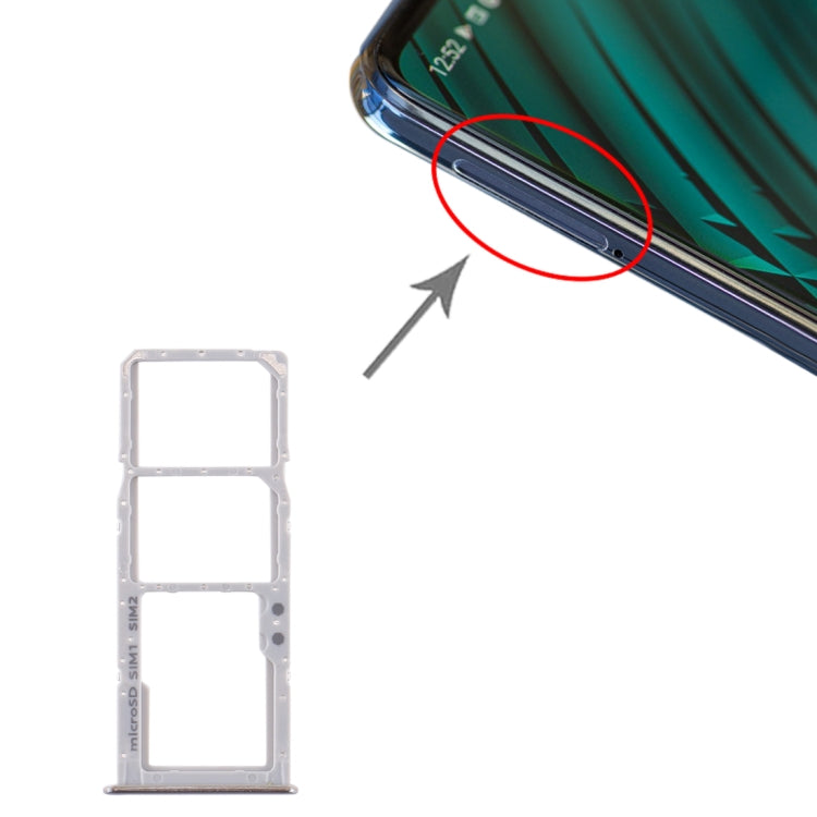 Silver SIM Card Tray Set with Micro SD Card Tray for Samsung Galaxy A51 / A515