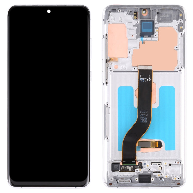 LCD Screen and Digitizer Assembly with Frame for Samsung Galaxy S20+ 5G - Silver