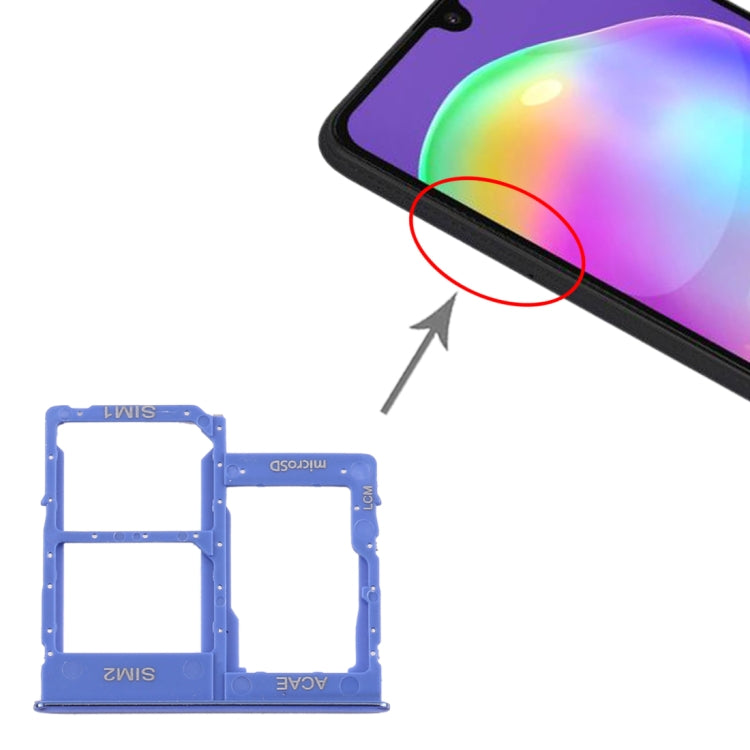 SIM and Micro SD Card Tray Combo for Samsung Galaxy A315 / A31 (Blue)