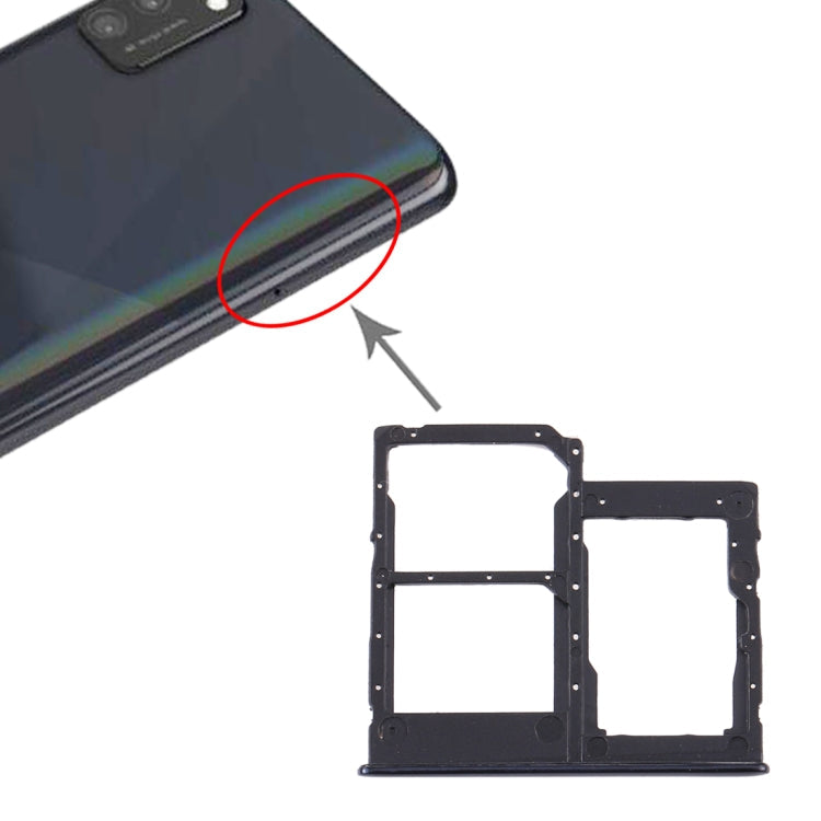 Triple Tray Set for Samsung Galaxy A41/A415 in Black