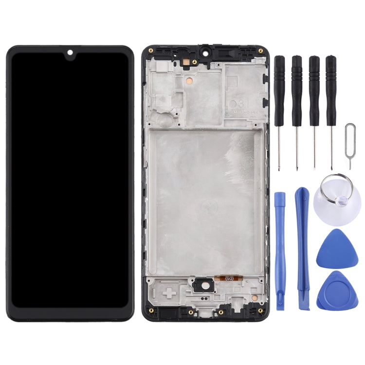 Samsung Galaxy A31 Full Assembly LCD Screen and Digitizer With Frame (Black)