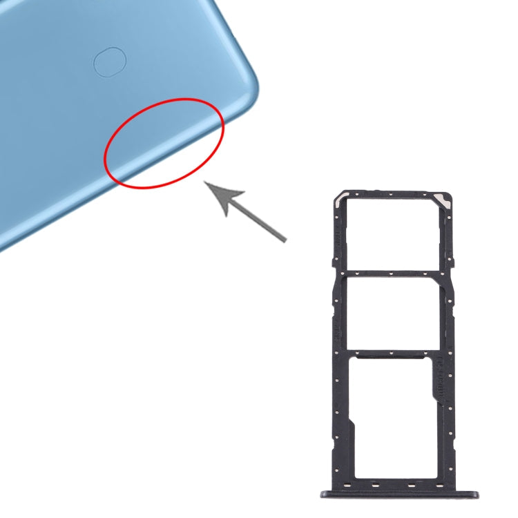 Samsung Galaxy A11 SIM Card Tray Set with Micro SD Card Tray - Black