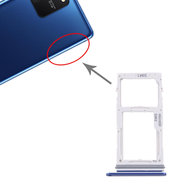 SIM Card Tray and Micro SD Card Tray Replacement for Samsung Galaxy S10 Lite SM-G770 (Blue)