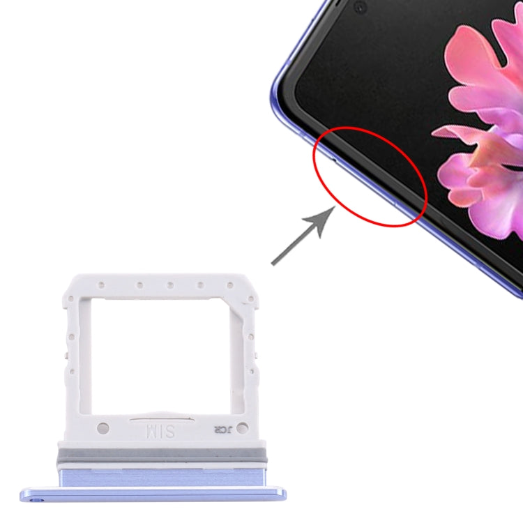 Blue SIM Card Tray for Samsung Galaxy Z Flip SM-F700 - High-Quality Replacement