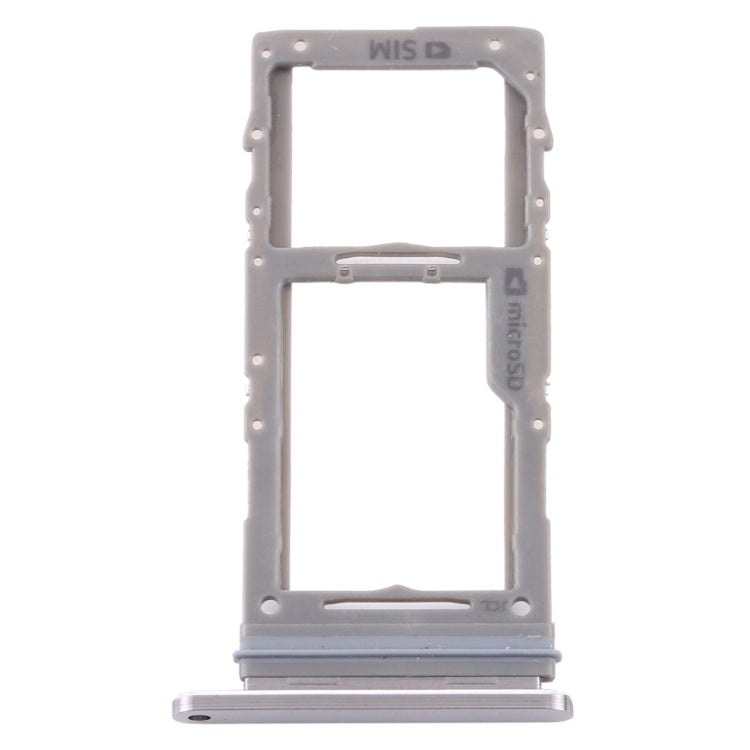 SIM Card Tray + Micro SD Card Tray for Samsung Galaxy Note 10 Lite SM-N770(Silver)
