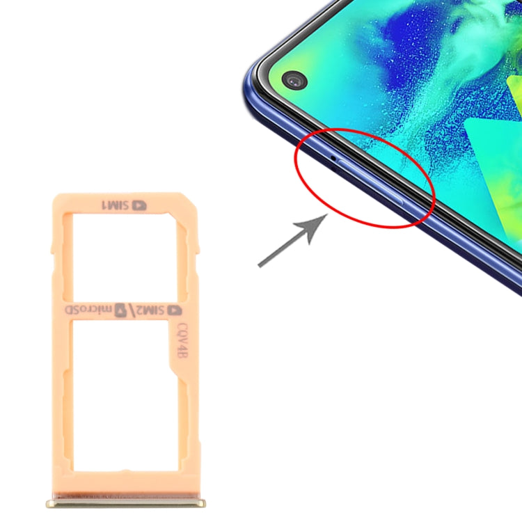 Samsung Galaxy M40 SM-M405 SIM Card and Micro SD Card Tray Replacement (Orange)
