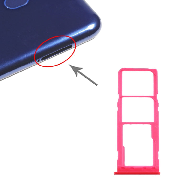 SIM Card Tray, Micro SD Card Tray for Samsung Galaxy M10 SM-M105 - Red