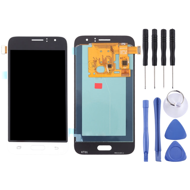 LCD Screen and Digitizer Full Assembly (OLED Material) for Samsung Galaxy J1 (2016) - White