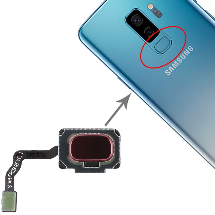 Fingerprint Sensor Flex Cable Replacement for Galaxy S9 / S9+ (Red)