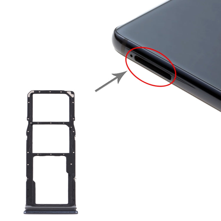 Samsung Galaxy A9 (2018) SIM Card and Micro SD Card Tray Combo - Black