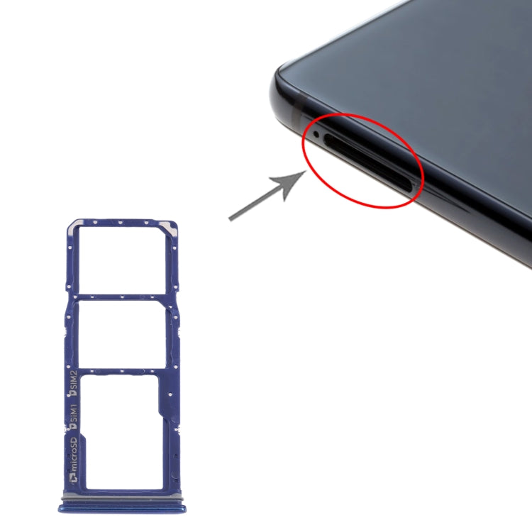 SIM Card Tray, SIM Card Tray, and Micro SD Card Tray for Samsung Galaxy A9 (2018) SM-A920 (Blue)