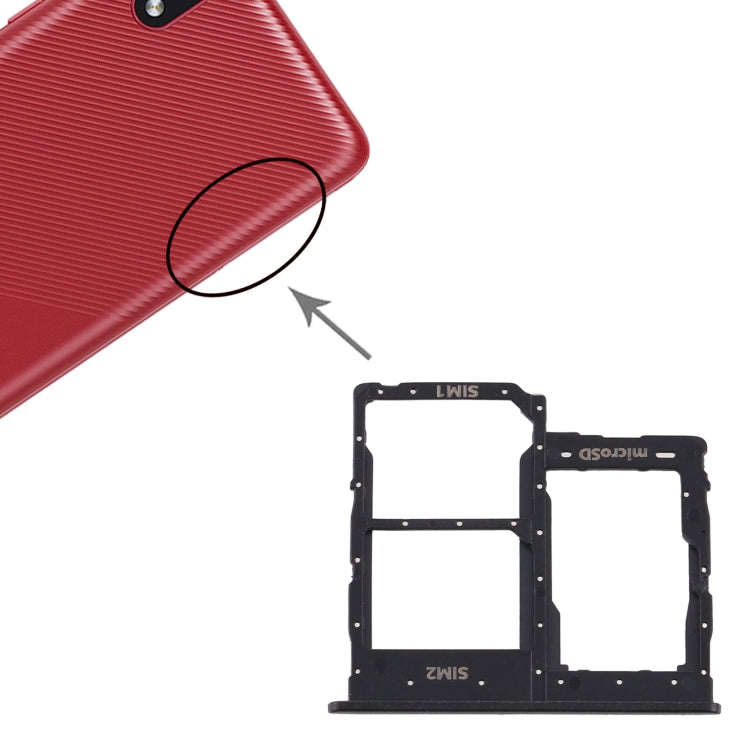 SIM Card Tray, SIM Card Tray, and Micro SD Card Tray Set for Samsung Galaxy A01 Core SM-A013 (Black)