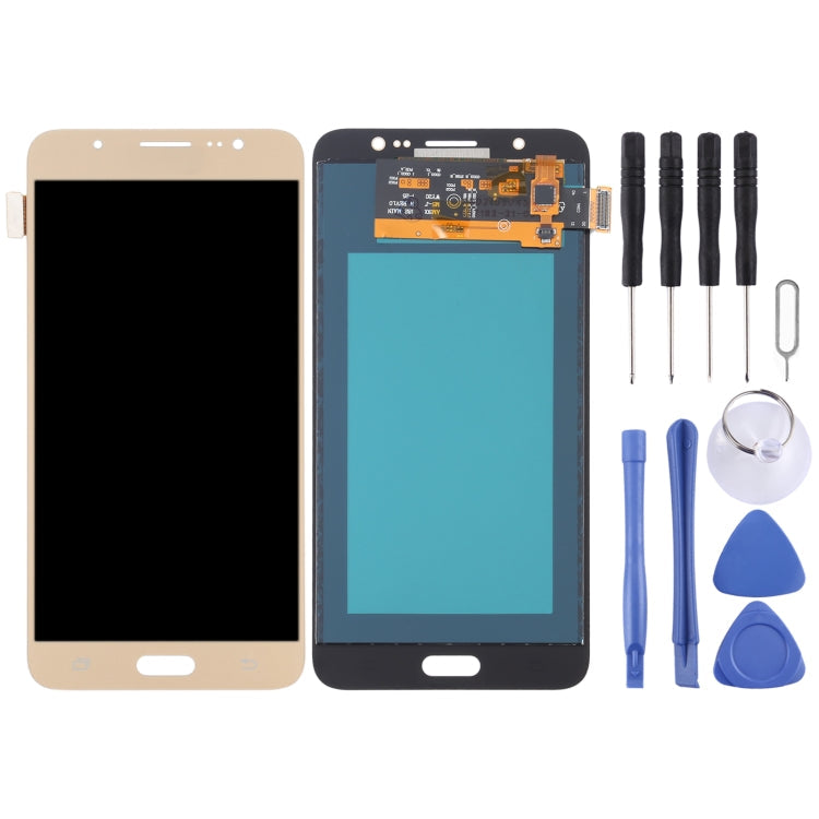 TFT Material LCD Screen and Digitizer Assembly for Samsung Galaxy J7 (2016)/On 8, Gold