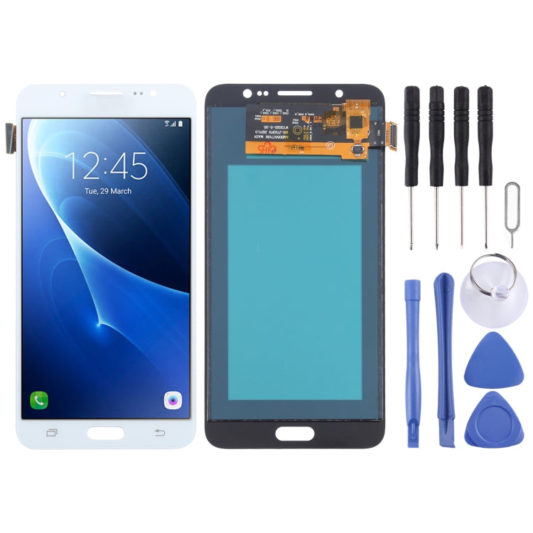 TFT Material LCD Screen and Digitizer Full Assembly for Galaxy J7 (2016) / On 8, J710F / J710FN / J710M / J710MN / J7108(White)