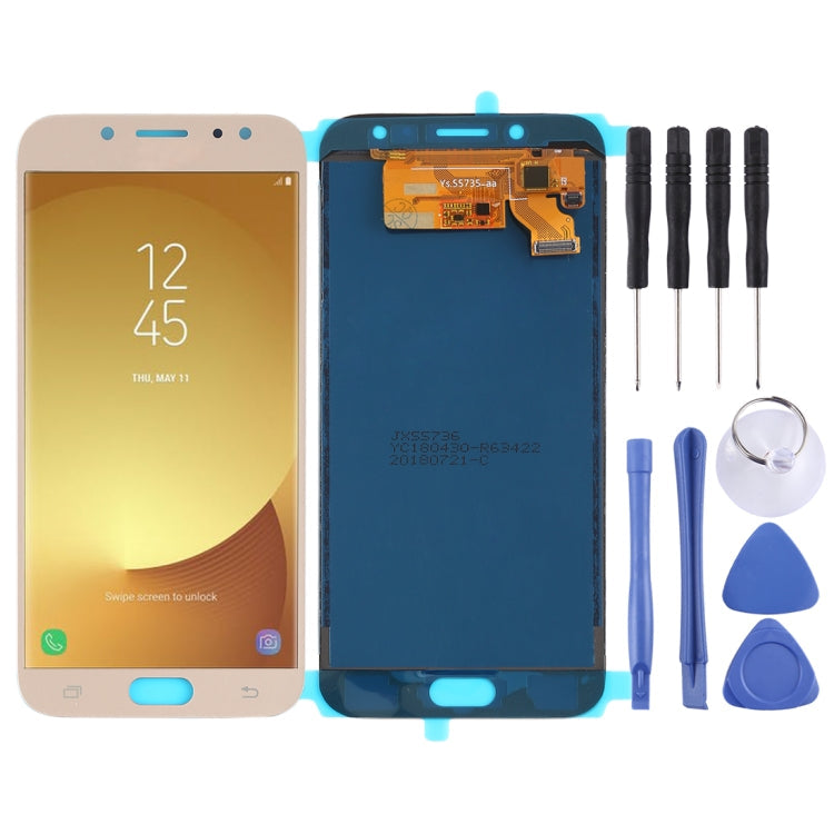 Gold LCD Screen and Digitizer Full Assembly for Samsung Galaxy J7 (2017)
