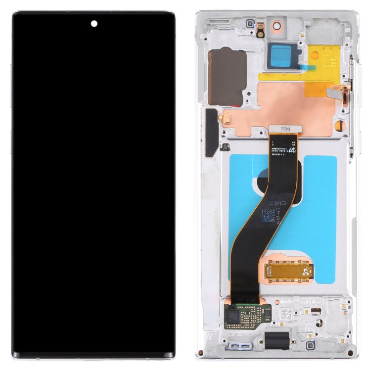 LCD Screen and Digitizer Assembly With Frame for Samsung Galaxy Note10/Note10 5G SM-N971/N970 (Silver)