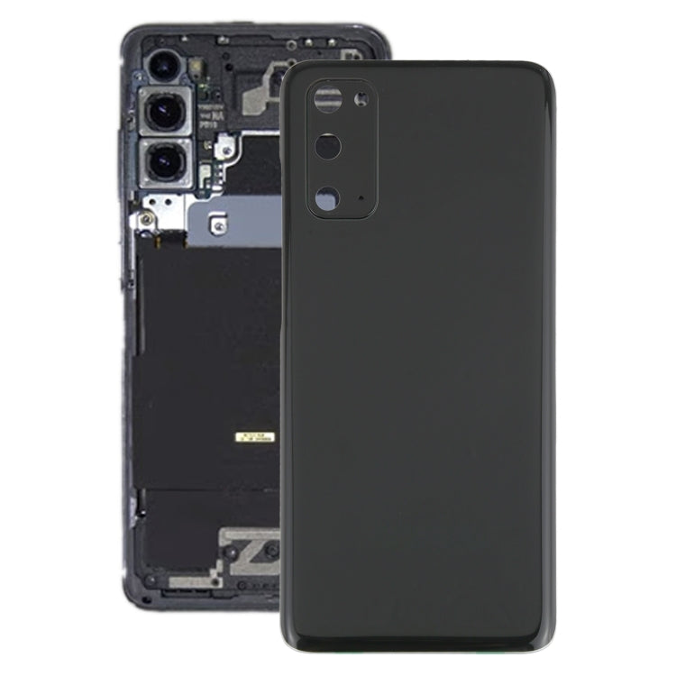 Samsung Galaxy S20 Back Cover with Built-in Camera Lens Cover in Black