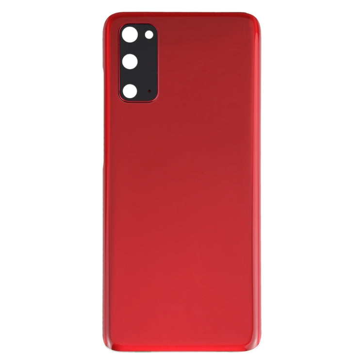 Red Back Cover with Camera Lens Cover for Samsung Galaxy S20