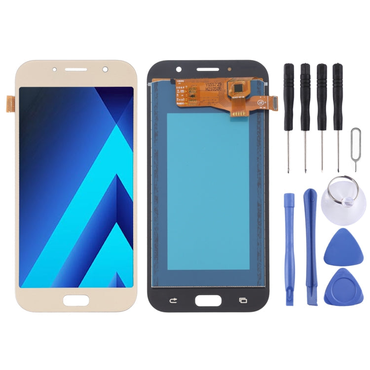 Gold LCD Screen and Digitizer Full Assembly for Samsung Galaxy A7 (2017)
