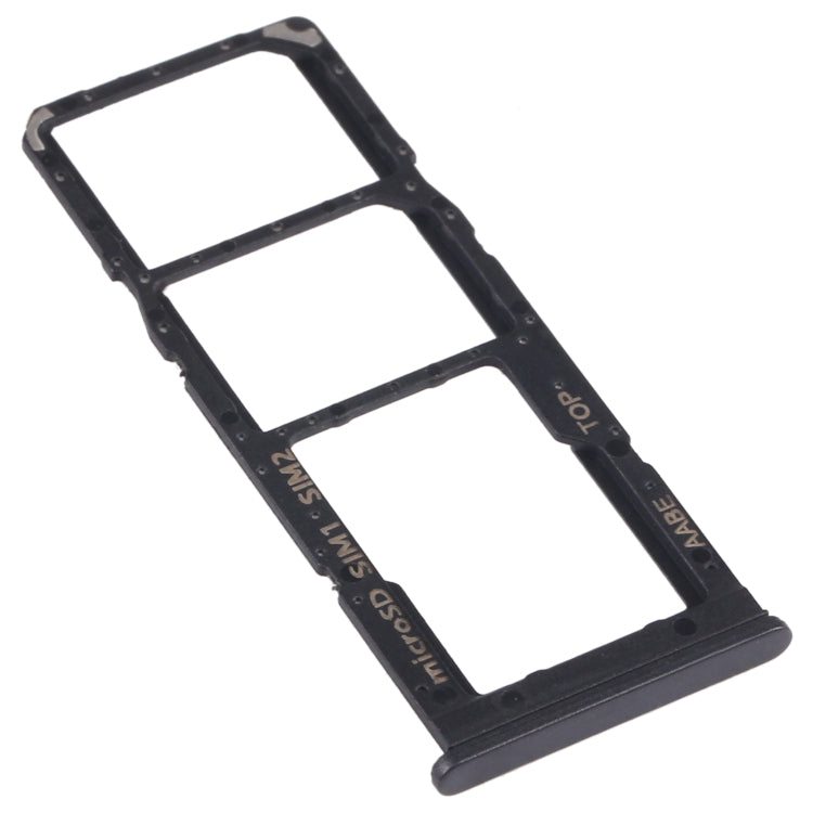 SIM Card Tray + Micro SD Card Tray for Samsung Galaxy A12 SM-A125 - Black