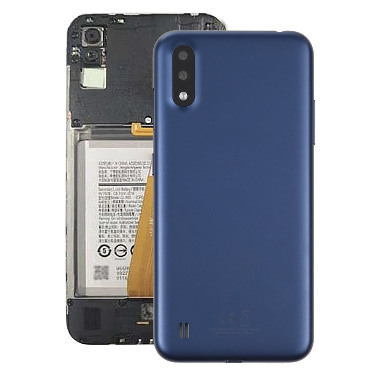 Samsung Galaxy A01 SM-015F Blue Battery Back Cover With Camera Lens