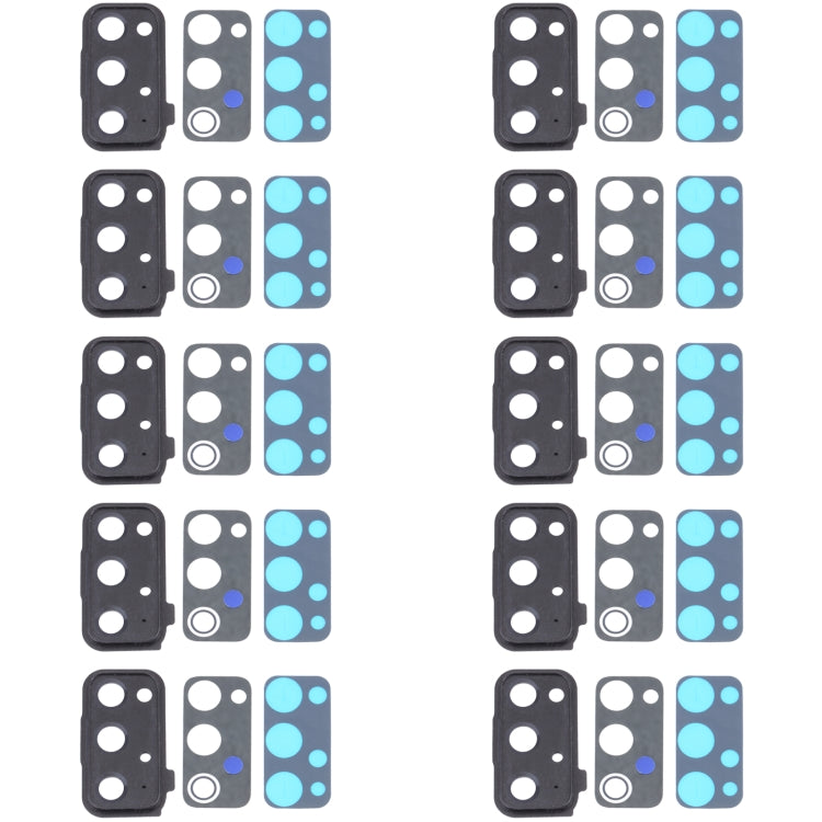 10-Piece Camera Lens Cover Set for Samsung Galaxy S20 FE 5G SM-G781 (Black)