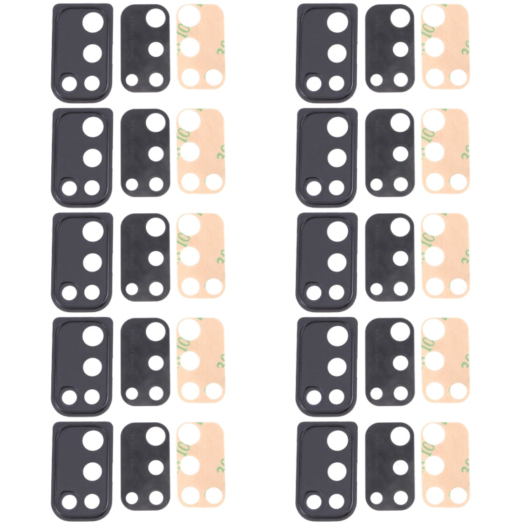 10-Pack Camera Lens Covers for Samsung Galaxy M21 SM-M215 (Black)