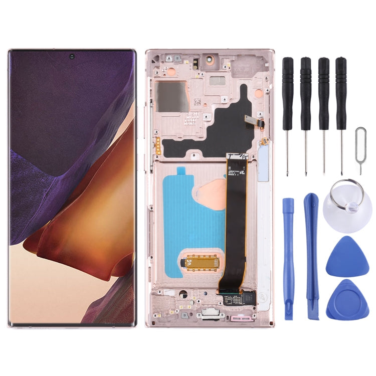 LCD Screen and Digitizer Full Assembly With Frame - Gold for Samsung Galaxy Note20 Ultra SM-N986 (5G Version)