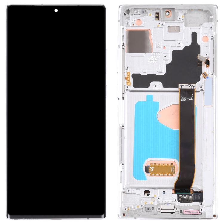 LCD Screen and Digitizer Full Assembly With Frame for Samsung Galaxy Note20 Ultra SM-N986 5G Version (Silver)