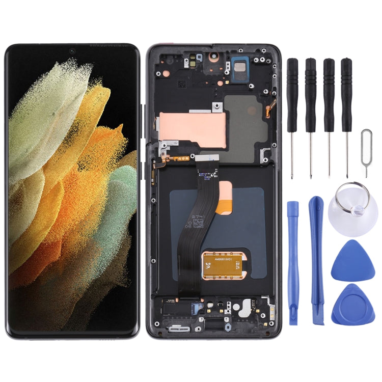 Samsung Galaxy S21 Ultra 5G Screen and Digitizer Assembly with Frame (Black)