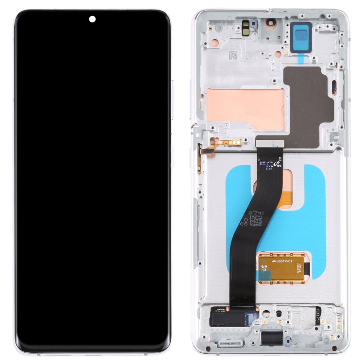 Samsung Galaxy S21 Ultra 5G SM-G998B Silver LCD Screen and Digitizer Assembly with Frame
