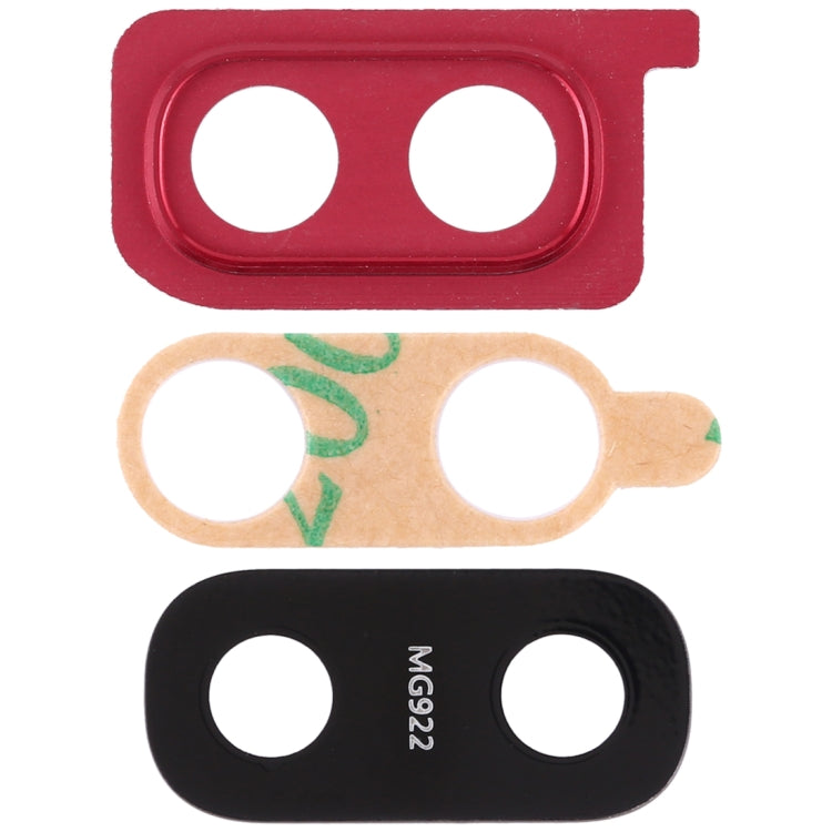 Red Camera Lens Covers for Galaxy A20 - Pack of 10