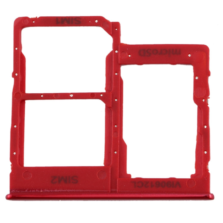 SIM Card Tray + SIM Card Tray + Micro SD Card Tray for Galaxy A40 (Red)