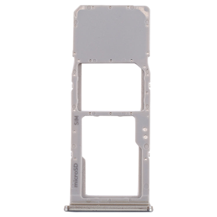 SIM Card Tray + Micro SD Card Tray for Galaxy A70 (Silver)