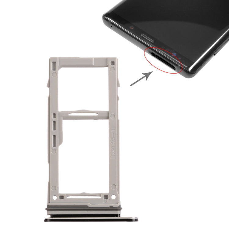Replacement SIM Card Tray, Micro SD Card Tray for Samsung Galaxy Note9 (Black)