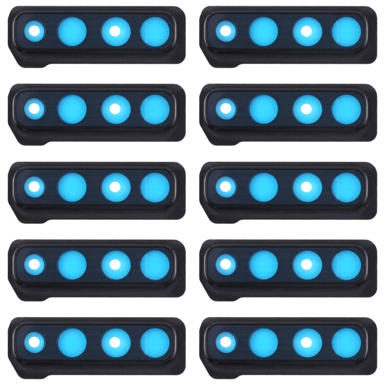 10 Pieces Black Camera Lens Covers for Samsung Galaxy A9 (2018) A920F/DS