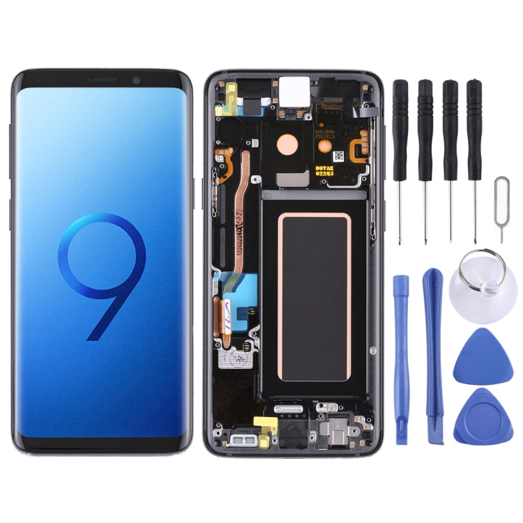 LCD Screen and Digitizer Full Assembly with Frame for Galaxy S9 - Black